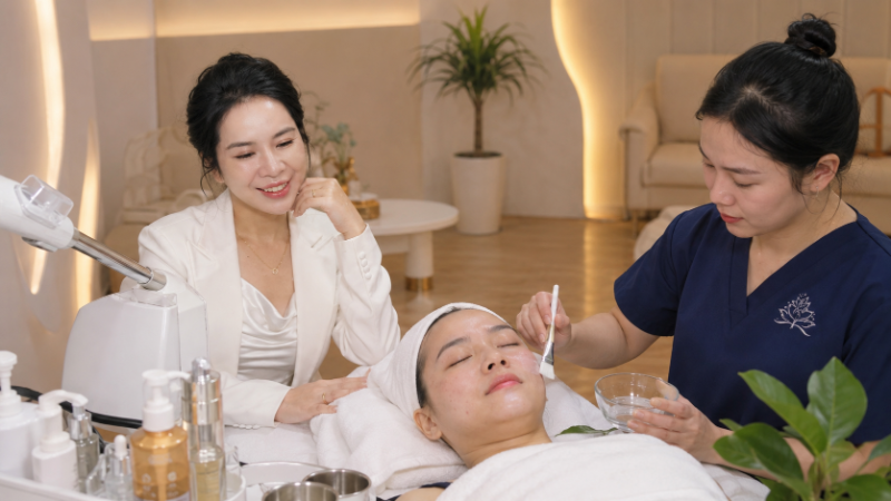 Mụn Phục Hồi làm dịu mẩn đỏ tại Sunrise Beauty